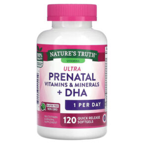 Nature's Truth Ultra Prenatal Vitamins & Minerals + DHA 120 Quick Release viên 840093115454