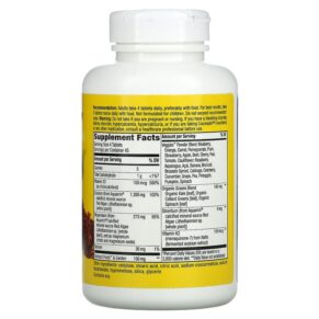 Nature's Way Alive! Calcium with Vitamin D3 Vitamin K2 Magnesium 325 mg 180 Tablets 033674105016