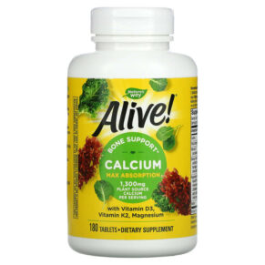 Nature's Way Alive! Calcium + Vitamin D3 Vitamin K2 Magnesium 325 mg 180 viên 033674105016