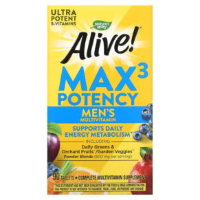 Nature's Way Alive! Max3 Potency Men's Multivitamin 90 viên 033674155424