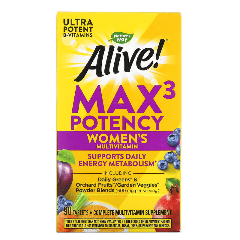 Nature's Way Alive! Max3 Potency Women's Multivitamin 90 Tablets 1 Nature's Way Alive! Max3 Potency Women's Multivitamin 90 viên 033674155431