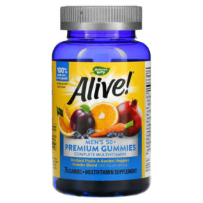Nature's Way Alive! Men's 50+ Premium Complete Multivitamin Orange Grape & Cherry 75 viên 033674158982
