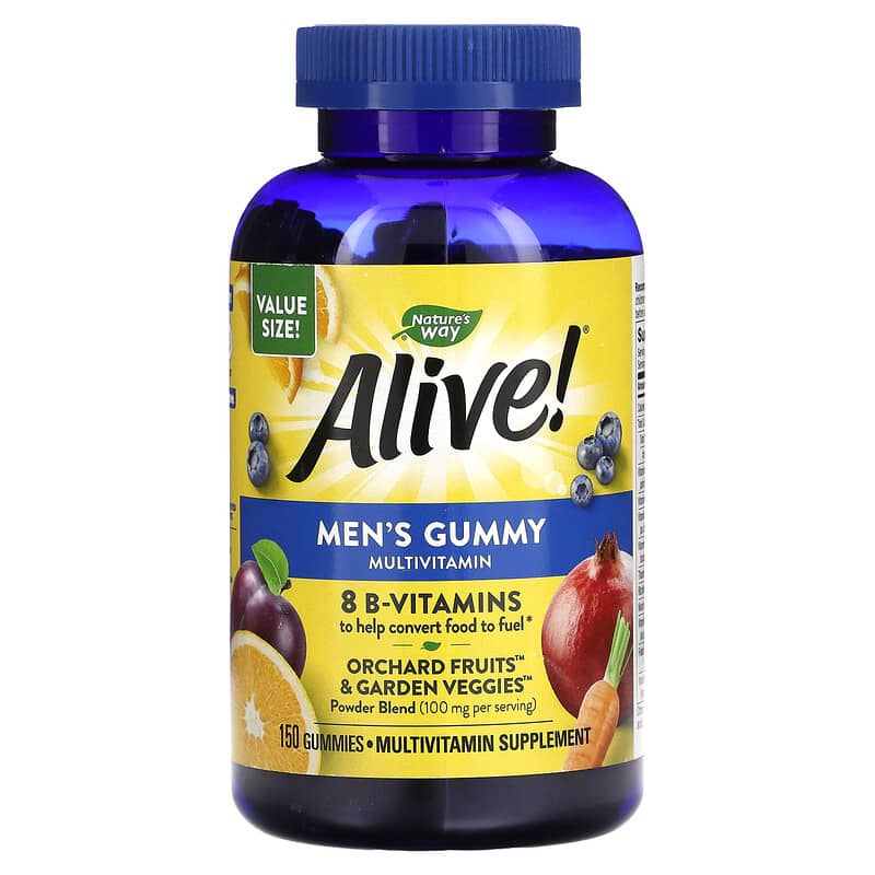 Nature's Way Alive! Men's Gummy Multivitamin Delicious Fruit Flavors 150 viên 033674140666