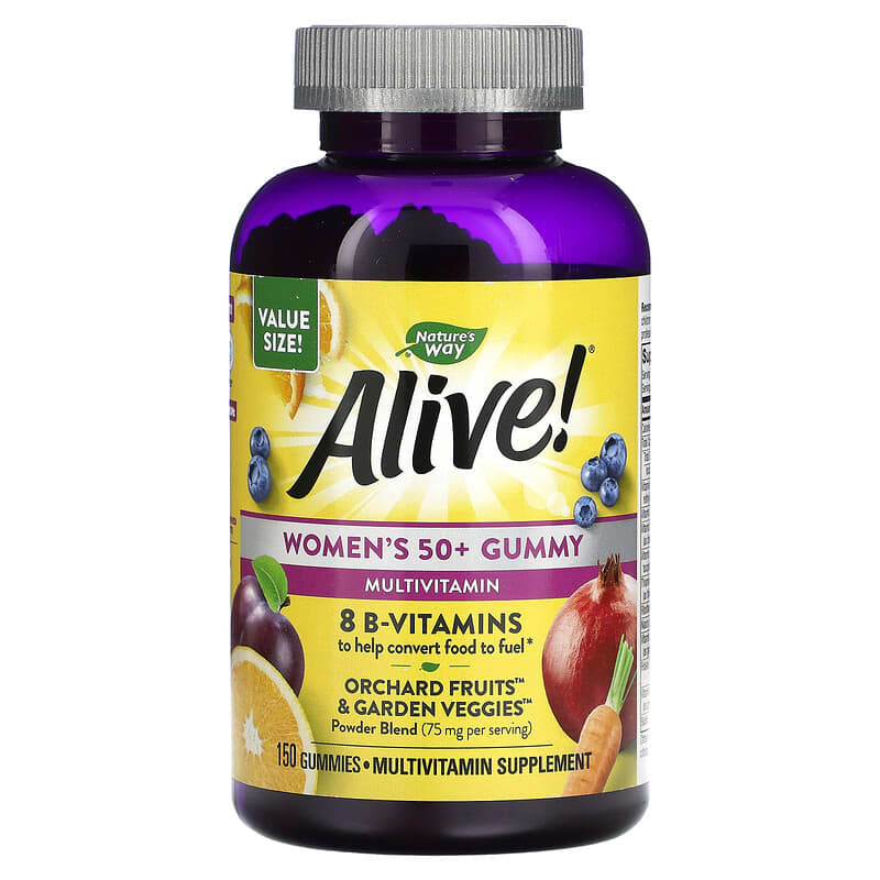 Nature's Way Alive! Women's 50+ Gummy Multivitamin Mixed Berry 150 viên 033674140680