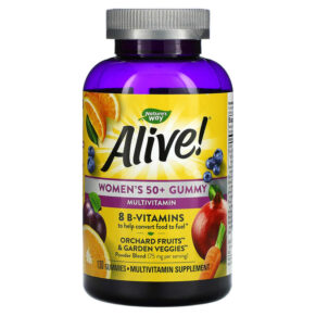 Nature's Way Alive! Women's 50+ Gummy Multivitamins Mixed Berry 130 viên 033674115374