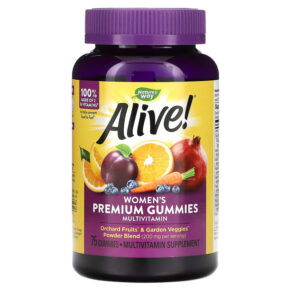 Nature's Way Alive! Women's Premium Multivitamin Grape Cherry & Blueberry Acai 75 viên 033674158975