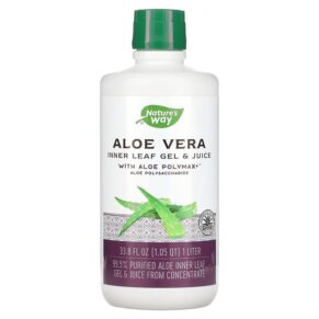 Nature's Way Aloe Vera Inner Leaf Gel & Juice + Aloe Polymax 33.8 fl oz (1 Liter) 033674142813