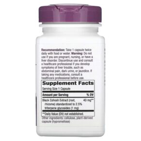 Nature's Way Black Cohosh 40 mg 120 Vegan Capsules 033674153536