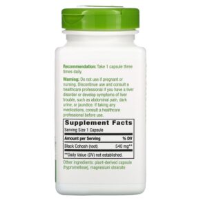 Nature's Way Black Cohosh Root 540 mg 180 Vegan Capsules 033674146903
