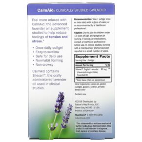 Nature's Way CalmAid Clinically Studied Lavender 30 Softgels 033674158197