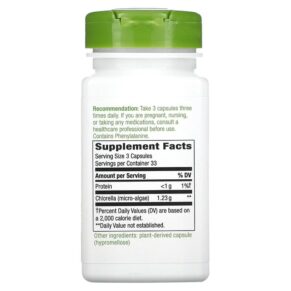 Nature's Way Chlorella Micro-Algae 410 mg 100 Vegan Capsules 3 Nature's Way Chlorella Micro-Algae 410 mg 100 Vegan Capsules 033674118504