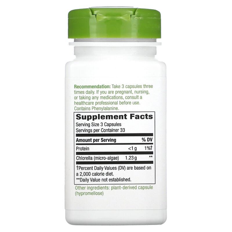 Nature's Way Chlorella Micro-Algae 410 mg 100 Vegan Capsules 8 Thành phần vi chất Nature's Way Chlorella Micro-Algae 410 mg 100 viên 033674118504