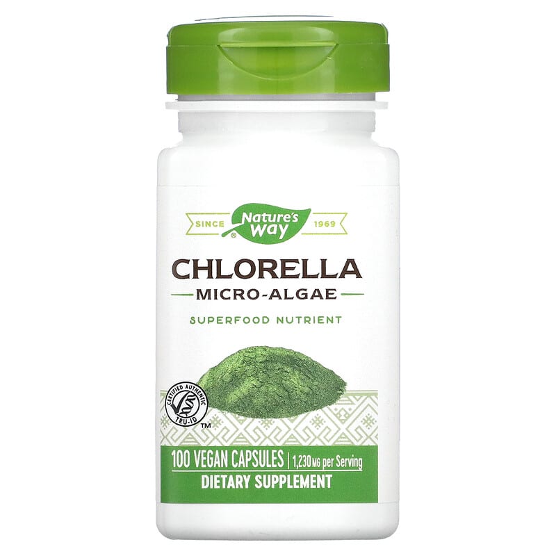 Nature's Way Chlorella Micro-Algae 410 mg 100 Vegan Capsules 1 Nature's Way Chlorella Micro-Algae 410 mg 100 viên 033674118504