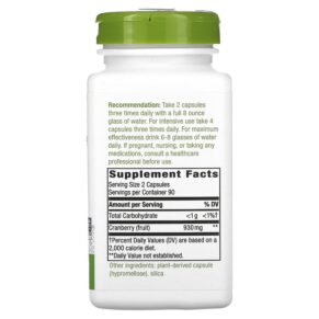 Nature's Way Cranberry Fruit 465 mg 180 Vegan Capsules 033674153611