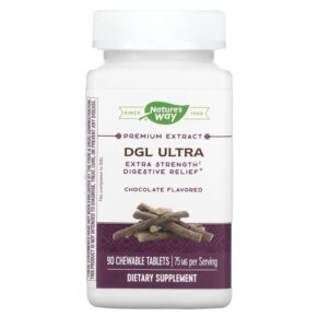 Nature's Way DGL Ultra Extra Strength Digestive Relief Chocolate 75 mg 90 viên 763948091010