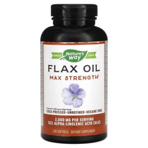 Nature's Way Flax Oil Max Strength 1.300 mg 200 viên 033674154250