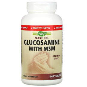 Nature's Way Flexmax Glucosamine + MSM Sodium Free 240 viên 033674145616