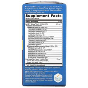 Nature's Way Fortify Optima Daily Probiotic + Prebiotics 35 Billion  60 Delayed-Release Veg. Capsules 033674156537