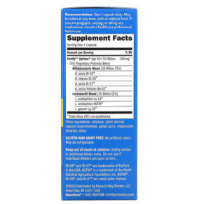 Nature's Way Fortify Optima Probiotic Adult 50+ 50 Billion 30 Delayed Release Veg Capsules 033674107621