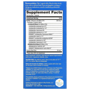 Nature's Way Fortify Women's Probiotic + Prebiotics Extra Strength 50 Billion 30 Delayed-Release Veg. Capsules 033674115817