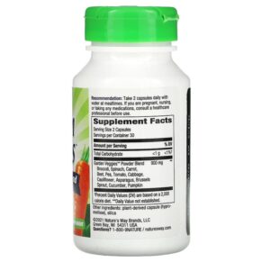 Nature's Way Garden Veggies 60 Vegan Capsules 033674147931