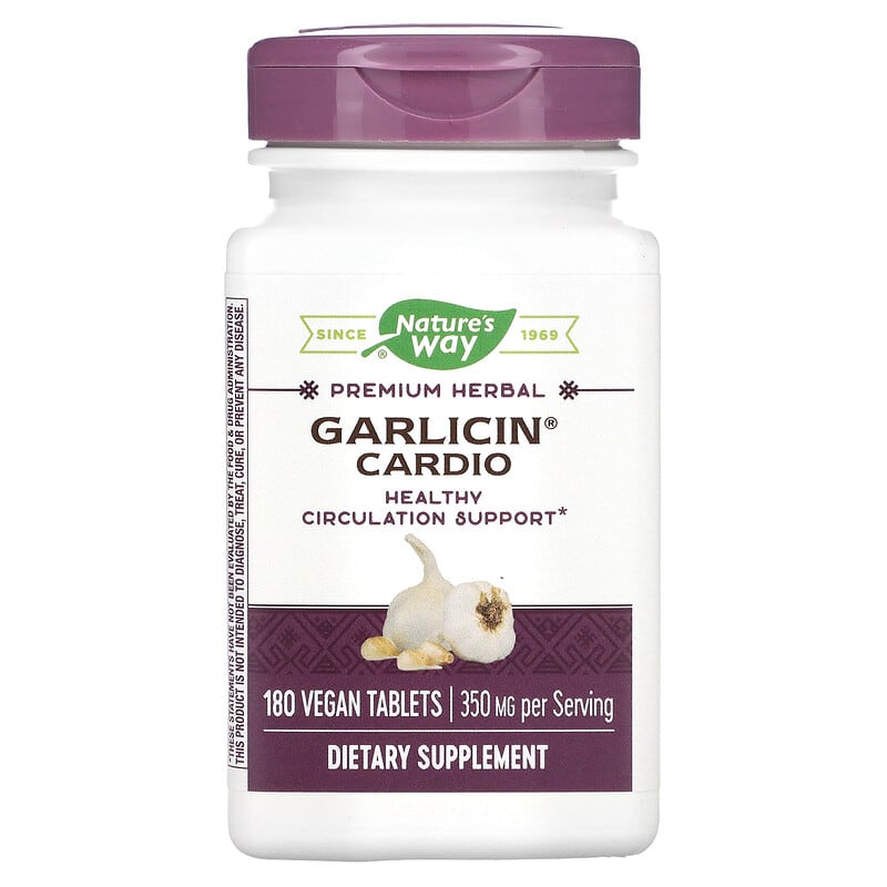 Nature's Way Garlicin Cardio 350 mg 180 Vegan Tablets 1 Nature's Way Garlicin Cardio 350 mg 180 viên 033674150672