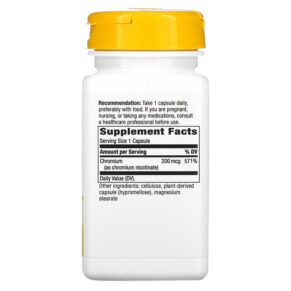 Nature's Way GTF Chromium 200 mcg 100 Vegan Capsules 033674410219
