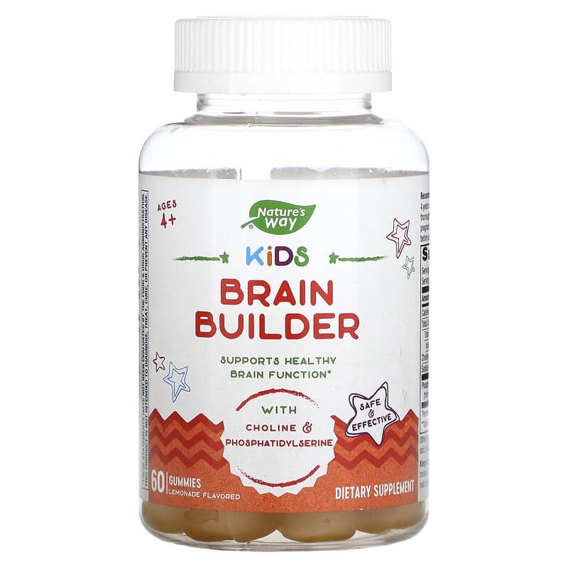 Nature's Way Kids Brain Builder Ages 4+ Lemonade 60 viên 033674138823