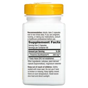 Nature's Way L-Theanine 100 mg 180 Veg Capsules 763948095506