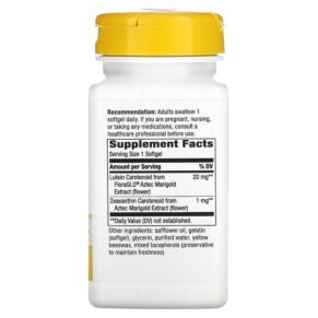 Nature's Way Lutein 20 mg 60 Softgels 3 Nature's Way Lutein 20 mg 60 Softgels 033674154915