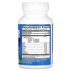 Nature's Way Mega-Zyme Systemic Enzymes 200 Tablets 763948042500