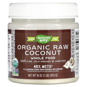 Nature's Way Organic Raw Coconut Whole Food 16 oz (453 g) 033674100110