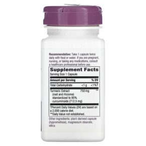 Nature's Way Premium Extract Turmeric 750 mg 60 Vegan Capsules 033674102602