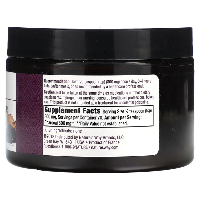 Nature's Way Premium Herbal Charcoal Powder 1.9 oz (56 g) 8 Thành phần vi chất Nature's Way Premium Herbal Charcoal Powder 1.9 oz (56 g) 033674121139