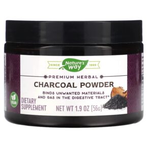 Nature's Way Premium Herbal Charcoal Powder 1.9 oz (56 g) 033674121139