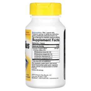 Nature's Way Primadophilus Bifidus For Adults 5 Billion CFU 90 Vegetable Capsules 033674068601