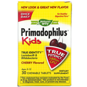 Nature's Way Primadophilus Kids Age 2-12 Cherry 3 Billion CFU 30 viên 033674142431