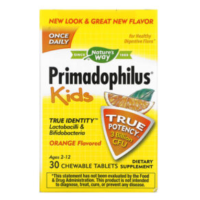 Nature's Way Primadophilus Kids Age 2-12 Orange Flavored 3 Billion CFU 30 viên 033674142424