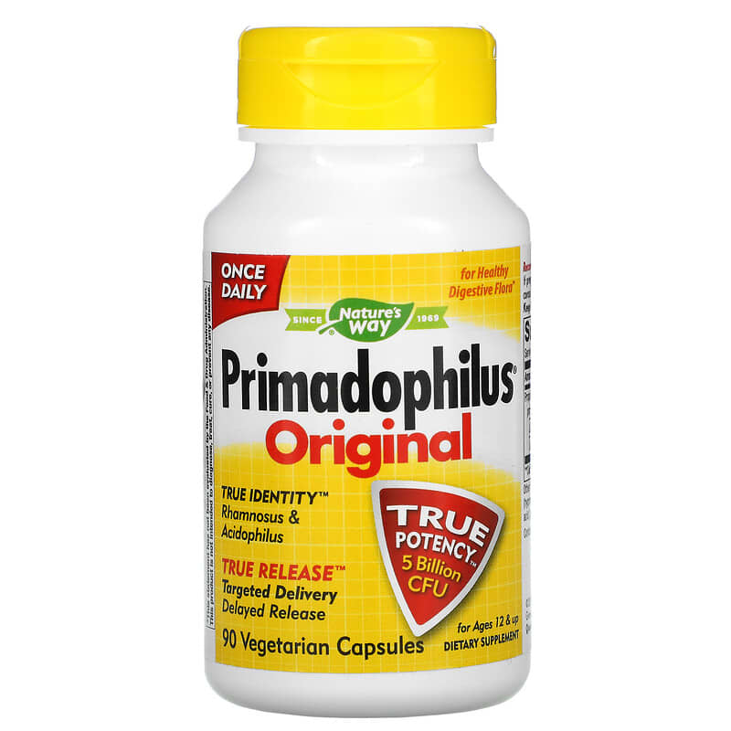 Nature's Way Primadophilus Original Ages 12 & Up 5 Billion CFU 90 Vegetarian Capsules 1 Nature's Way Primadophilus Original Ages 12 & Up 5 Billion CFU 90 viên 033674068007