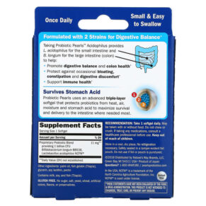 Nature's Way Probiotic Pearls Acidophilus 1 Billion 30 Softgels 763948042937