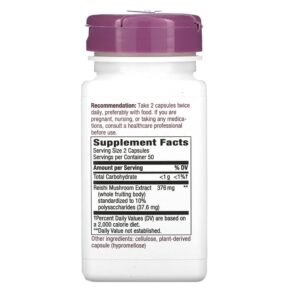 Nature's Way Reishi Mushroom 188 mg 100 Vegan Capsules 033674627006