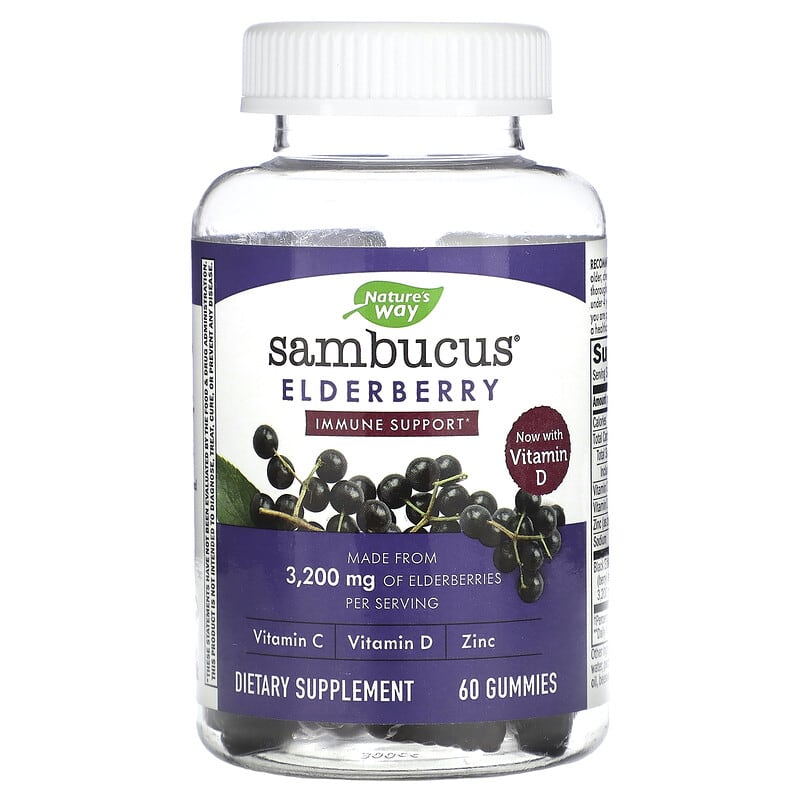 Nature's Way Sambucus Elderberry 60 Gummies 1 Nature's Way Sambucus Elderberry 60 viên 033674104866