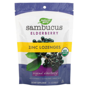 Nature's Way Sambucus Elderberry Zinc + Vitamin C Original Elderberry 24 viên 033674102206