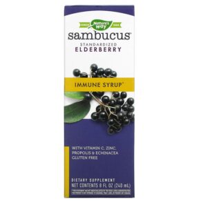Nature's Way Sambucus Immune Syrup Standardized Elderberry 8 fl oz (240 ml) 033674153338