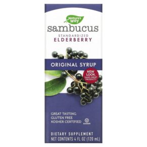 Nature's Way Sambucus Standardized Elderberry Original Syrup 4 fl oz (120 ml) 033674069707