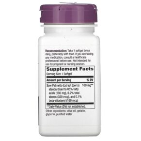Nature's Way Saw Palmetto 160 mg 60 Softgels 033674628003