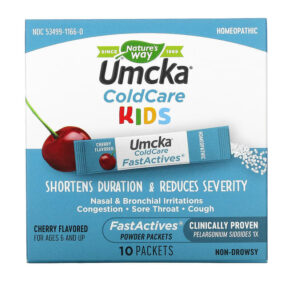 Nature's Way Umcka ColdCare Kids FastActives For Ages 6 & Up Cherry 10 gói 033674601662