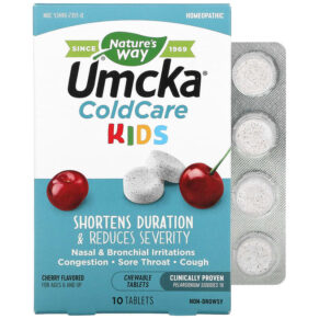 Nature's Way Umcka ColdCare Kids For Ages 6 & Up Cherry 10 viên 033674123515