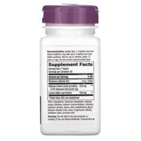Nature's Way Valerian Nighttime 100 Tablets 033674066409
