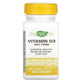 Nature's Way Vitamin D3 Dry Form 10 mcg (400 IU) 100 viên 033674401415
